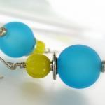 Turquoise and yellow glass ..
