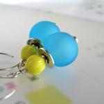 Turquoise and yellow glass ..