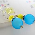 Turquoise and yellow glass ..